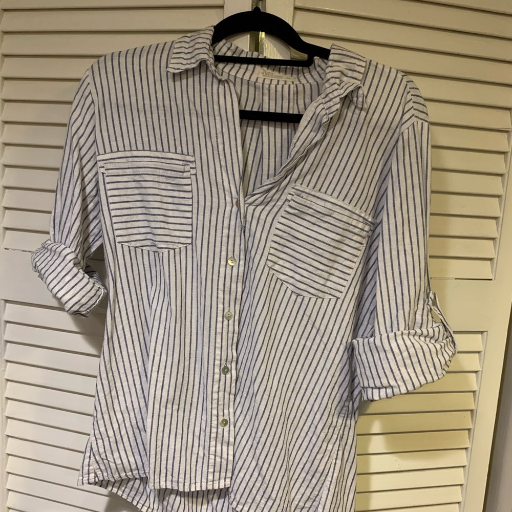 Stripped button down